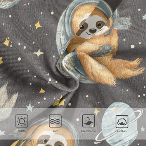 Wusikd Cartoon Sloths Space Girls' Underwear Cotton Cute Girls Briefs Soft Toddler Underwear 2T3