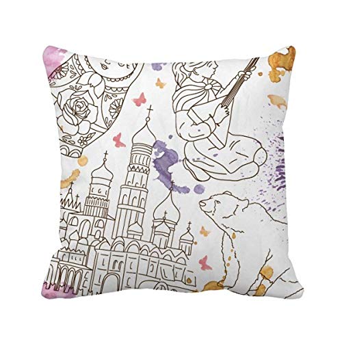 Housse de coussin Russie cadeau idéal pour passionnés d'architecture et de voyage - 2