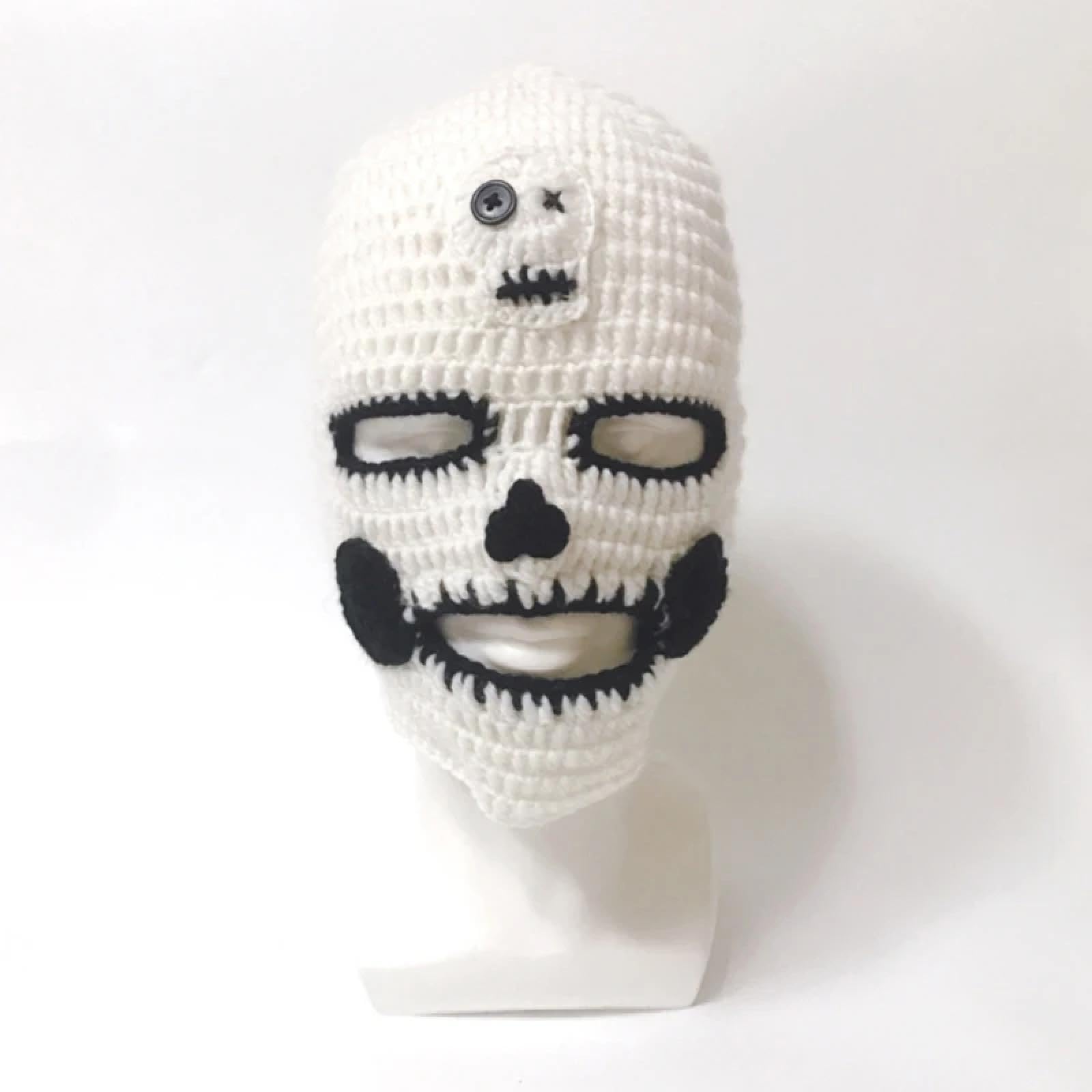 Strickmützen Hüte Mützen Caps Beanie Einfache Warme Totenkopf Strickmütze Handgemacht Warm
