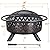 Yaheetech Fire Pit 36in Outdoor Wood Burning Fire Pits Wood Large Fire Bowl for Outside BBQ Bonfire Patio with Mesh Spark Screen, Poker and Rain Cover