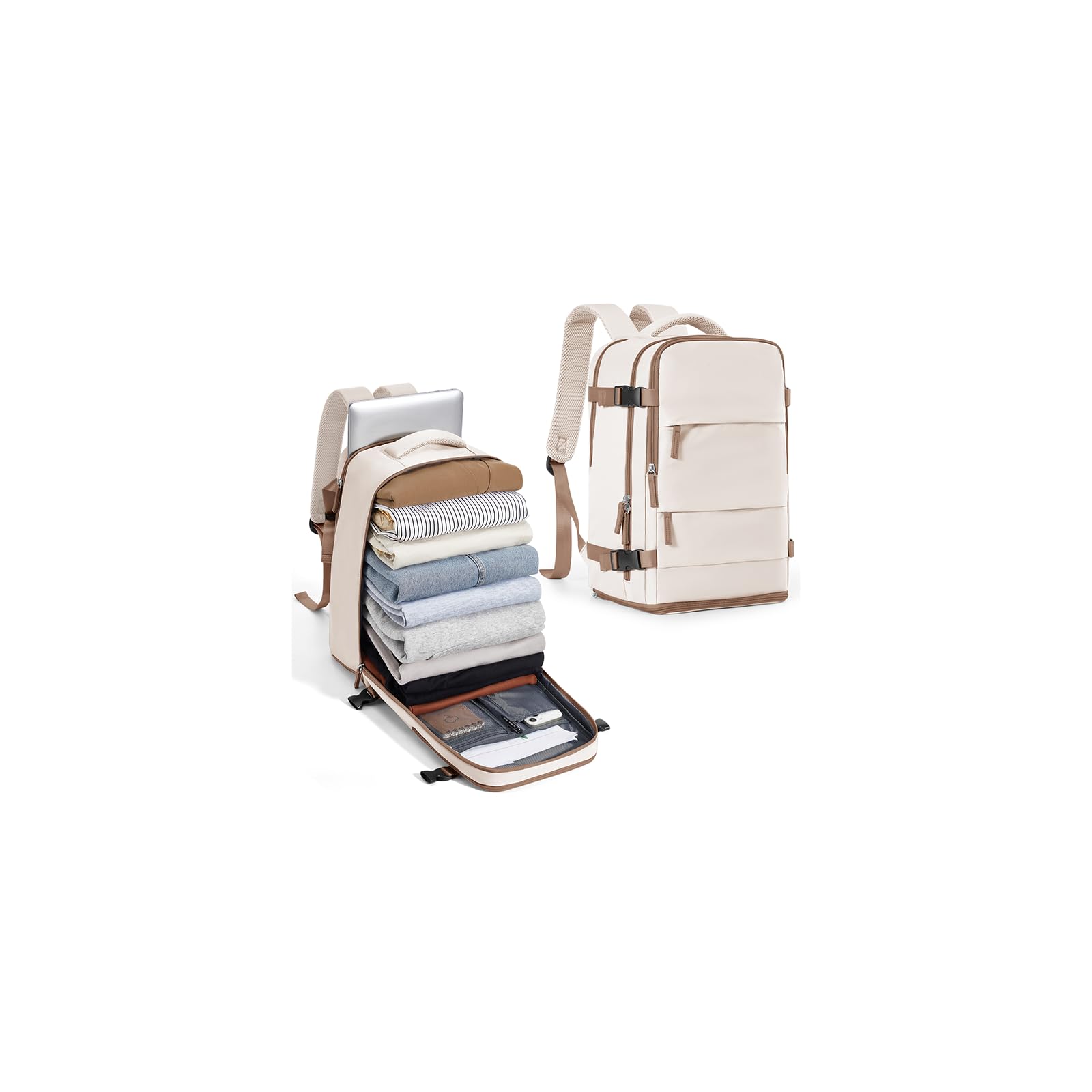 BJLFS Zaino Ryanair 40x30x20 Donna Zaino da Viaggio Aereo Uomo Zaino Casual | Bagaglio a mano 40x30x20 Sottovuoto con porta scarpe Borse da Cabina per Wizzair Zaini Impermeabile per laptop da 16 pollici