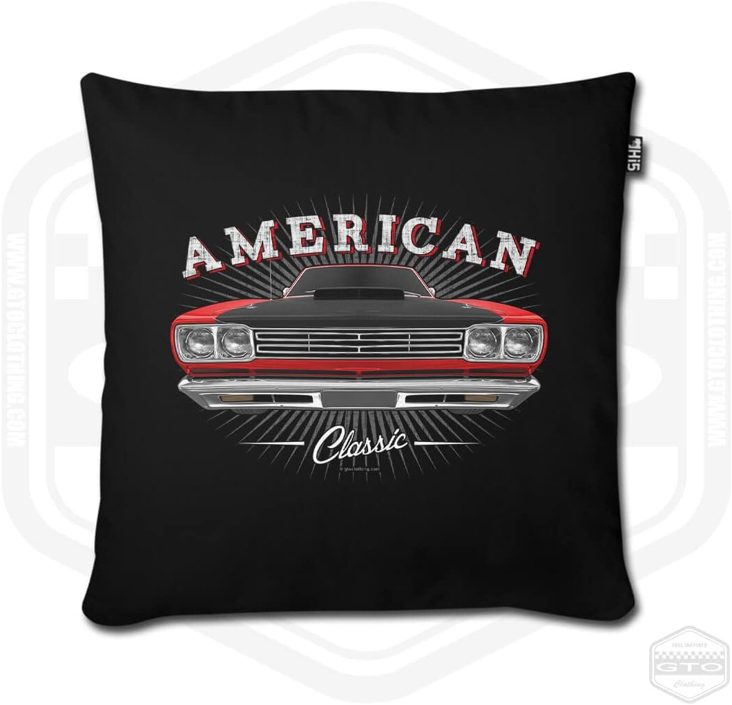 1969 Roadrunner Pillow Cover American Muscle Car Fan Art