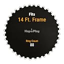 Hop N Play Replacement Jumping Mat for 14ft Trampolines Round Frame - Perfect Bounce, Fits Most Brands - Fitness, Gymnastics, Exercise, Outdoor Fun - Durable Mat for 88 Springs gallery image