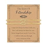GRCLD Matching Bracelets for Couples Love Knot Bracelet Pinky Promise Soulmate Relationship Friendship Bracelets Forever Infinity Jewelry Gifts for Women Teen Her Him (FRIENDSHIP)