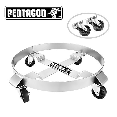Pentagon Tool | Heavy Duty | 5 and 30-Gallon Drum Dolly | Single