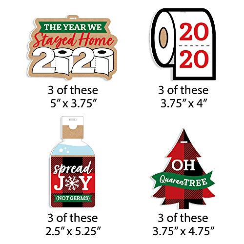 image for Big Dot of Happiness 2020 Quarantine Christmas - Holiday Decorations -
