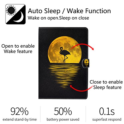 Galaxy Tab 4 10.1 Case,T530 Case,Dteck(Tm) Slim Folio Stand Cover Case With Auto Wake/Sleep Feature Magnetic Smart Shell Case For Samsung Galaxy Tab 4 10.1 Sm-T530Nu T530 T531 T535,Moon Flamingo #TOP2