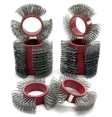 Image of 12PCS,Abrasive Wire Wheel Belt, Bristle Blasting Wheels for Surface Blaster | 0.7mm Carbon Spring Steel, 23mm Coarse Wire Wheel, Metal Blaster Wheels