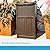 Suncast 33 Gallon Commercial Outdoor Trashcan Hideaway with Lid for 30 to 33 Gallon Trash Bags for Garage, Backyard, or Garden, Brown