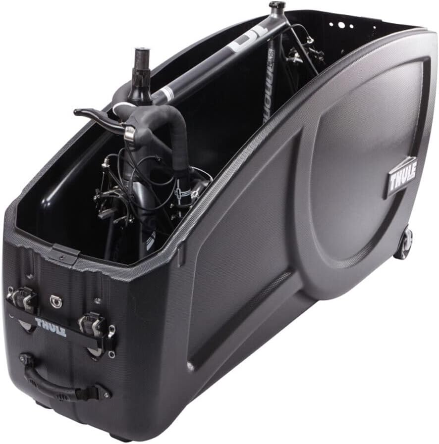 Thule RoundTrip Transition – Hard Shell Bike Travel Case with Built-in Repair Stand
