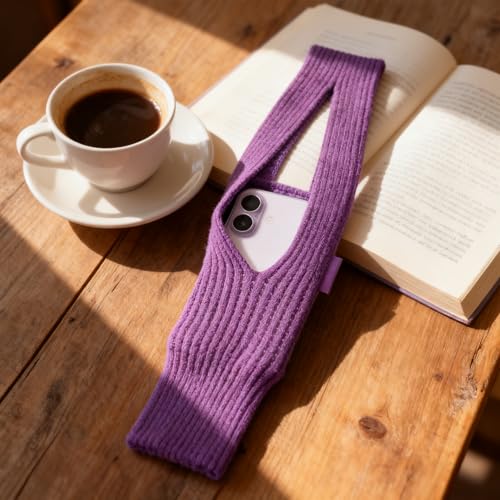 Bolsa transversal de crochê para celular, suporte de telefone leve feito à mão, bolsa com alça ajustável, suporte para cartão, fecho de flor de crochê, estilo boho para mulheres e adolescentes, bolsa