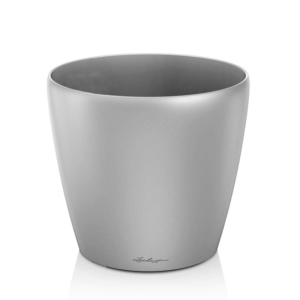 Lechuza 14508 Owl - Premium Pot Classico 60, Argento Metallizzato