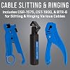 Jonard Tools TK-179 - Advanced Fiber Prep Kit for Slitting, Ringing, Cutting, and Stripping Fiber Optic Cables