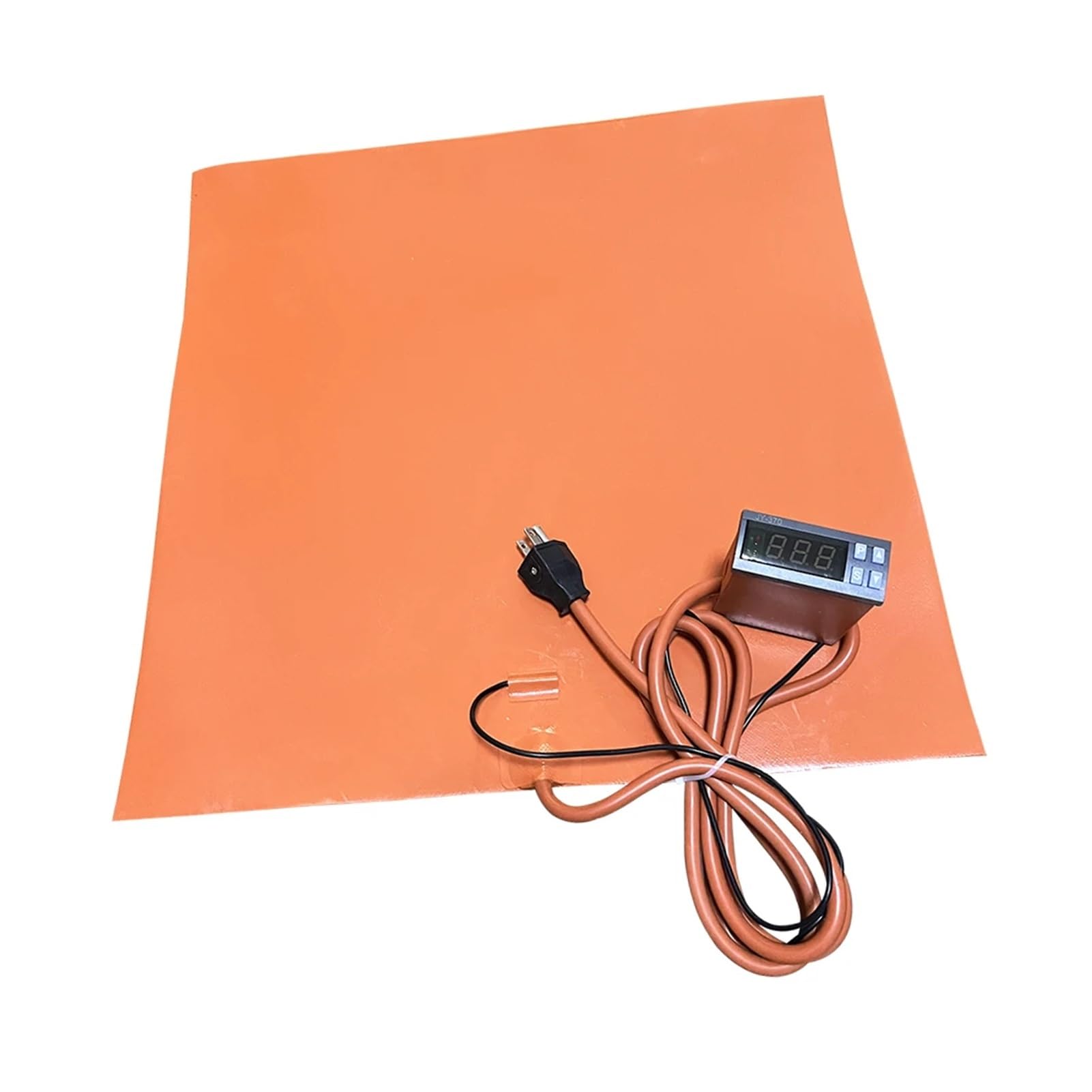 Silikonowa poduszka grzewcza 500 x 500 mm do drukarek 3D 1000 W do 220 V, z termistorem 100 kΩ i klejem tylnym (z kontrolerem, 110 V, 1000 W, 150 c)