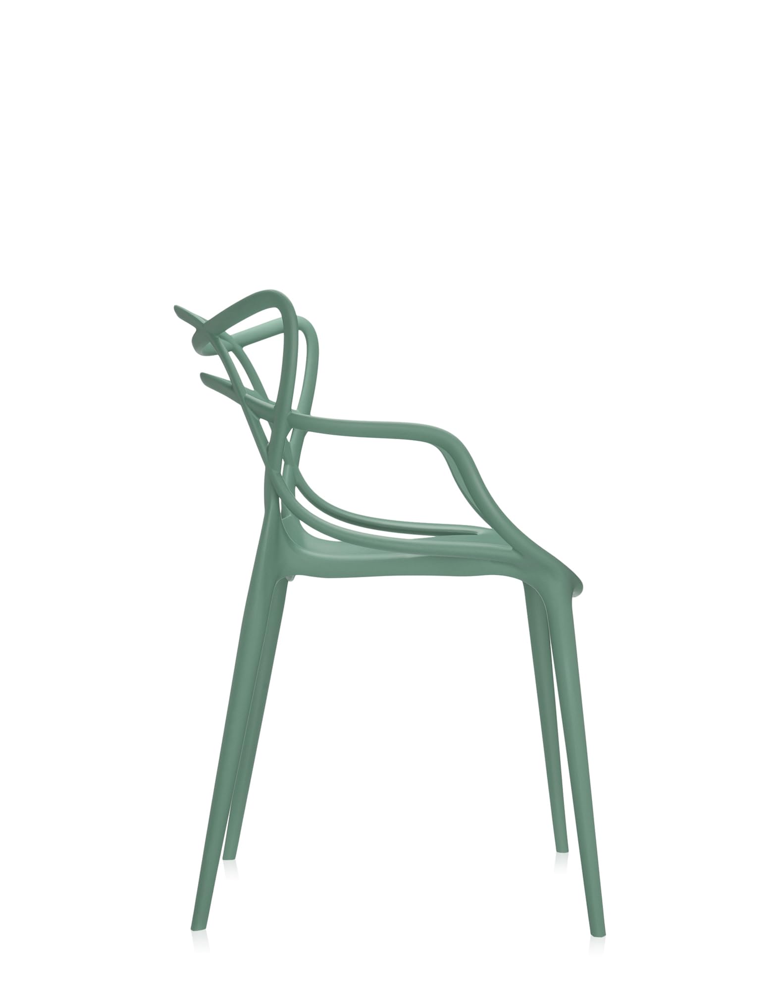 Kartell Masters, Set 2 sedie, Impilabile, Verde salvia