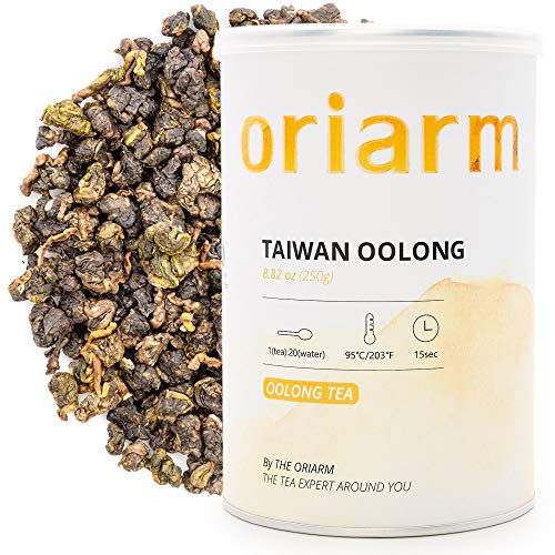Oriarm Jin Xuan Milk Oolong Tea Loose Leaf - Taiwan Alishan High Mountain Oolong Tea Leaves (Flavored) - Tin Can 250g (8.82-ounce)