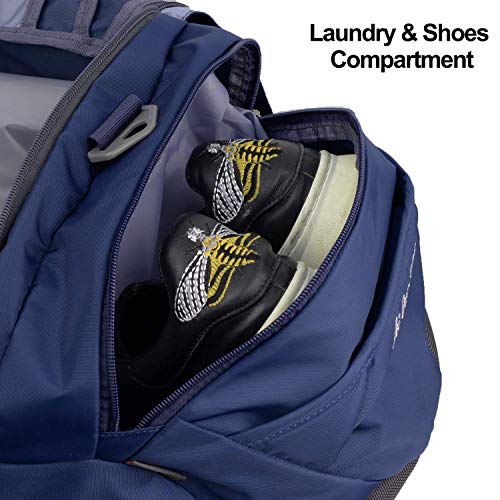 AIONE Duffel Backpack Bag 4-Way Sports Gym Backpack 42L/55L/65L Travel Luggage Bags with Shoe Compartments