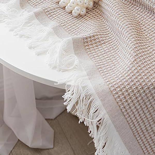 NINGHOME Tafelkleed, 230 x 340 cm, vlekbestendig rechthoekig wasbaar katoenen linnen tafelkleed voor keuken eettafel buffetdecoratie