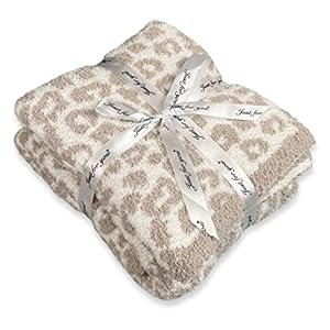 Super Soft Plush Leopard Blanket for Couch Lightweight Warm Fluffy Reversible Cheetah Throw Blanket for Sofa Bed Travel…
