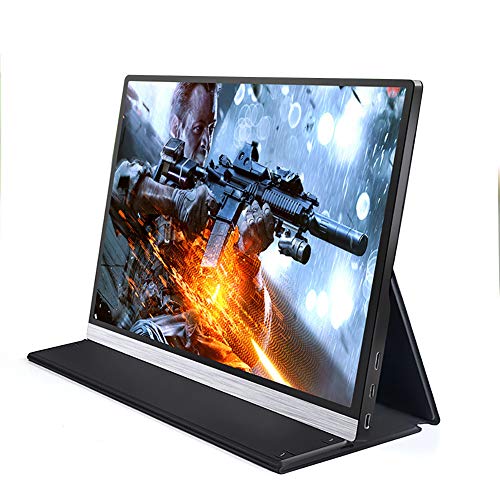 1Tragbarer Monitor 4 K 15,6 Zoll IPS LCD, 3840 x 2160 FHD Touchscreen Gaming Monitor Display, USB Powered HDMI Monitor, Ultra-Slim Dual Screen