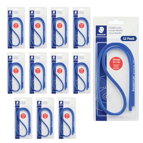 Règle courbe flexible STAEDTLER graduée 60 cm double décamètre pour traçage précis