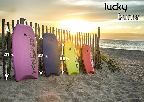 Lucky Bums Bodyboard / Boogie Board For Kids And Adults - Lightweight Durable Eps Core Slick Crescent Tail Body Board With Wrist Leash #TOP3