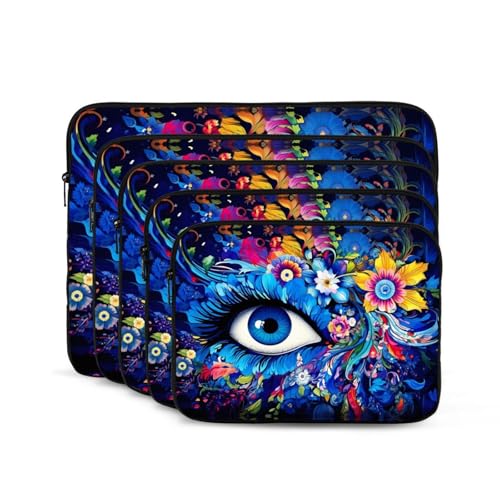 Flower Blue Eyes Laptop Sleeve Case 17 Inch Suitable For Notebook Computer Tablet Traveling Carrying Simple Case2
