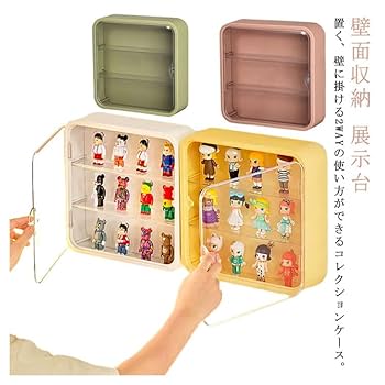 壁にも付けられる　ディスプレイケース　3段×8個　クリアケース　フィギュア収納 壁にも付けられる ディスプレイケース 3段×8個 クリアケース