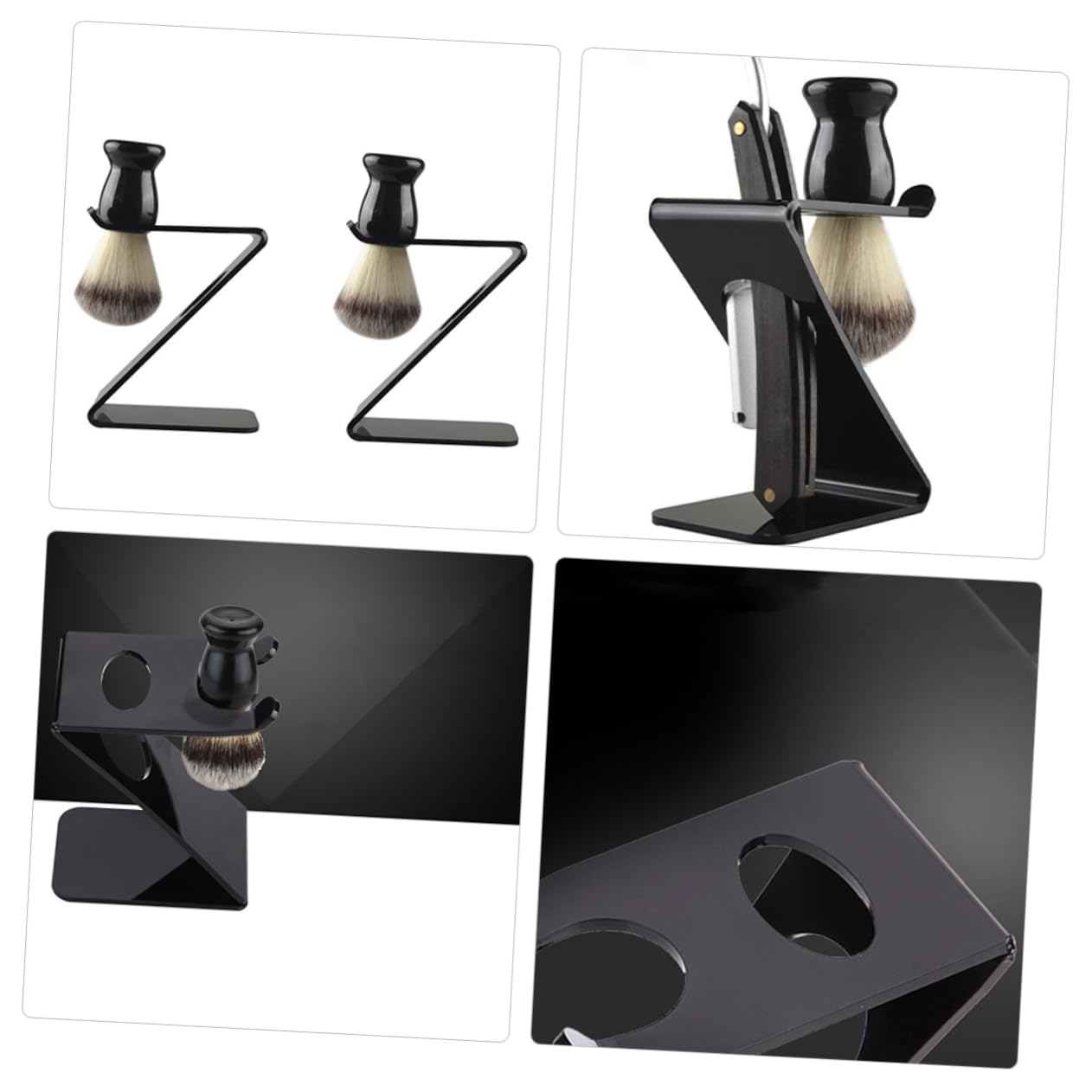 PACKOVE 5 Pezzi Rasoio e Organizer Bagno Design e Stabile per Casa e Salone Mantiene Asciutto