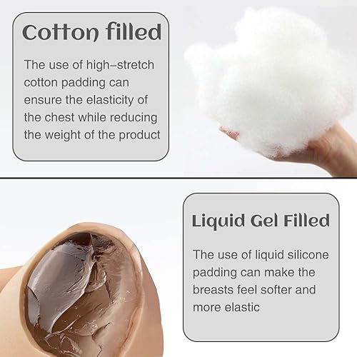 Miniatura 4 de YAPOKCDS Plato de silicona para senos falsos, pechos falsos, cuello alto, estilo C-G, copa para transgénero