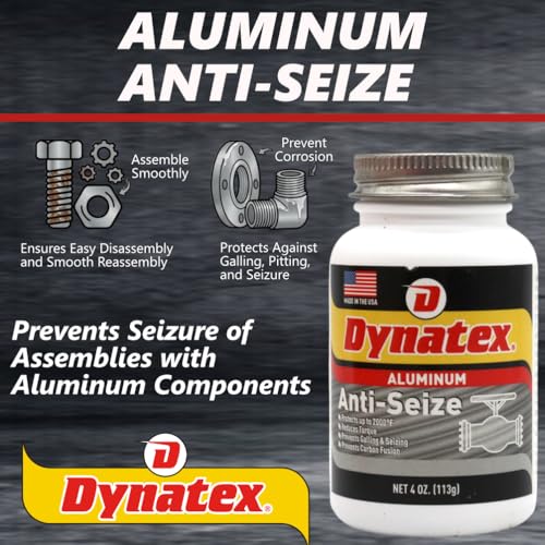 Image of Dynatex Aluminum Anti-Seize 4 oz Can - General Purpose, Prevents Galling Seizing Corrosion, High Heat & Pressure Resistant, Aluminum & Graphite (4-Pack)