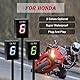 Motorrad-Ganganzeige für Honda Hornet CB400 CB650F CB500X VFR800 Shadow 750, wasserdicht, ECU Steckermontage, Geschwindigkeitsgetriebeanzeige, Motobike (rot mit Halterung)
