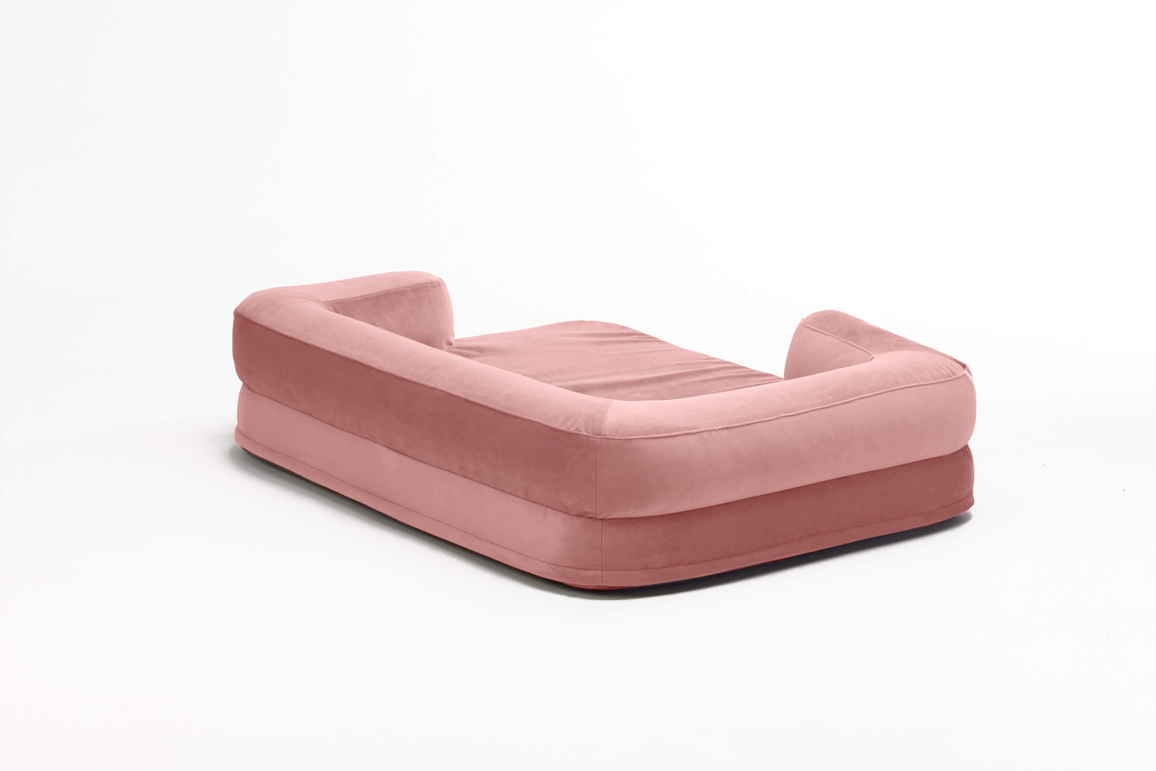 Cama ortopédica para perros de espuma viscoelástica con funda extraíble lavable, colchón de doble capa de alta calidad, protector de colchón impermeable, para perros de todos los tamaños (S, rosa y