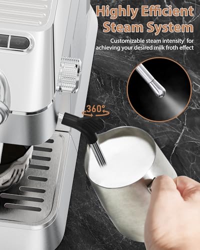 Expressopodmachine20ulkabarforhomeespressomakerwithntctempcontrolstainlesssteelcoffeemachinesforcappuccinolattewithmilkfrothersteamwand42ozdetachablewatertanksilver Urban Country Home Decor Expresso pod machine 20 ulka bar for home espresso maker with ntc temp controlstainless steel coffee machines for cappuccino latte with milk frother steam wand 42 oz detachable water tank silver urban country home decor