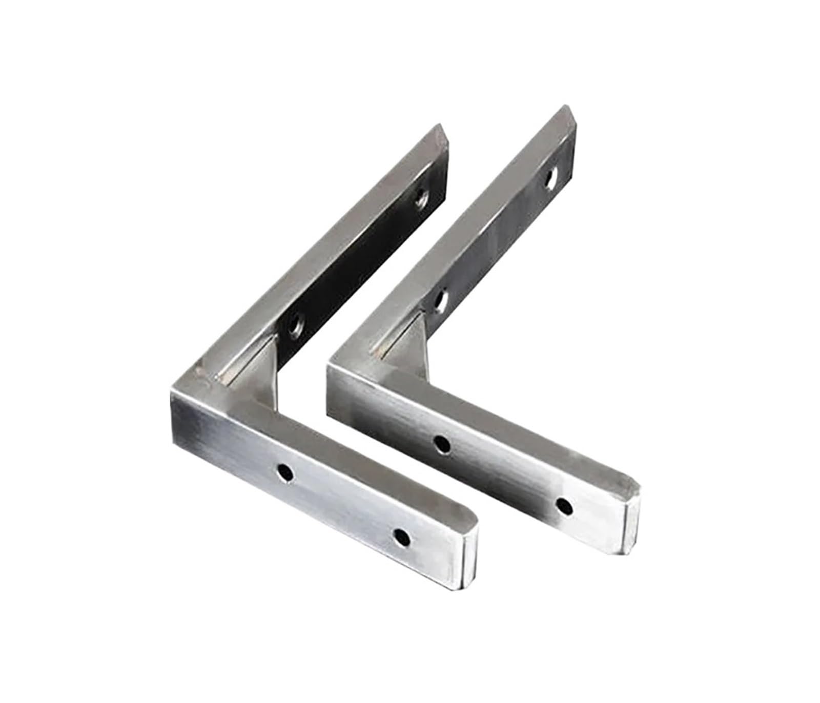 Soporte triangular de acero inoxidable grueso 6-20 pulgadas, soporte for encimera mármol, for estante lavabo, 2 uds Para Montaje(6-Inch150mm)