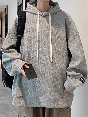 パーカー メンズ 秋服 長袖 フード付き 無地 シンプル おし