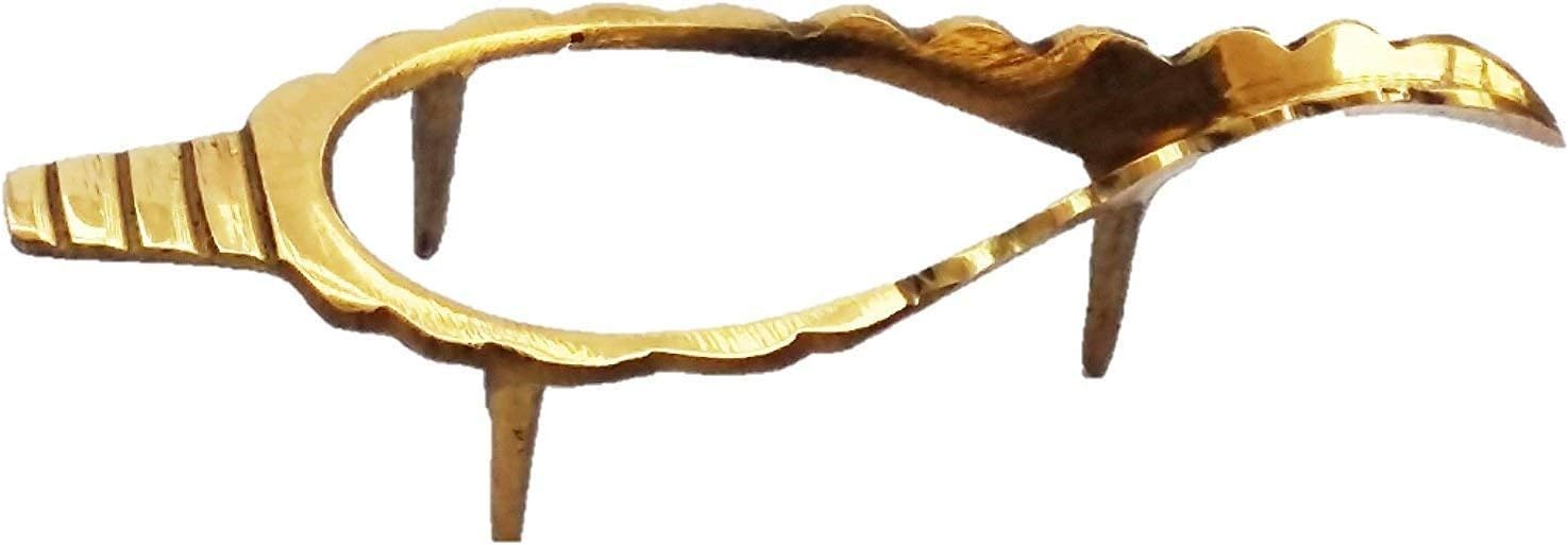 Brass Metal Shankh Stand (Gold, 6 x 17 x 3 cm)