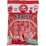 CARREFOUR CLASSIC' - Bonbons Gélifiés Aromatisés Saveur Fraise - Paquet de 300g - Le Lot De 4