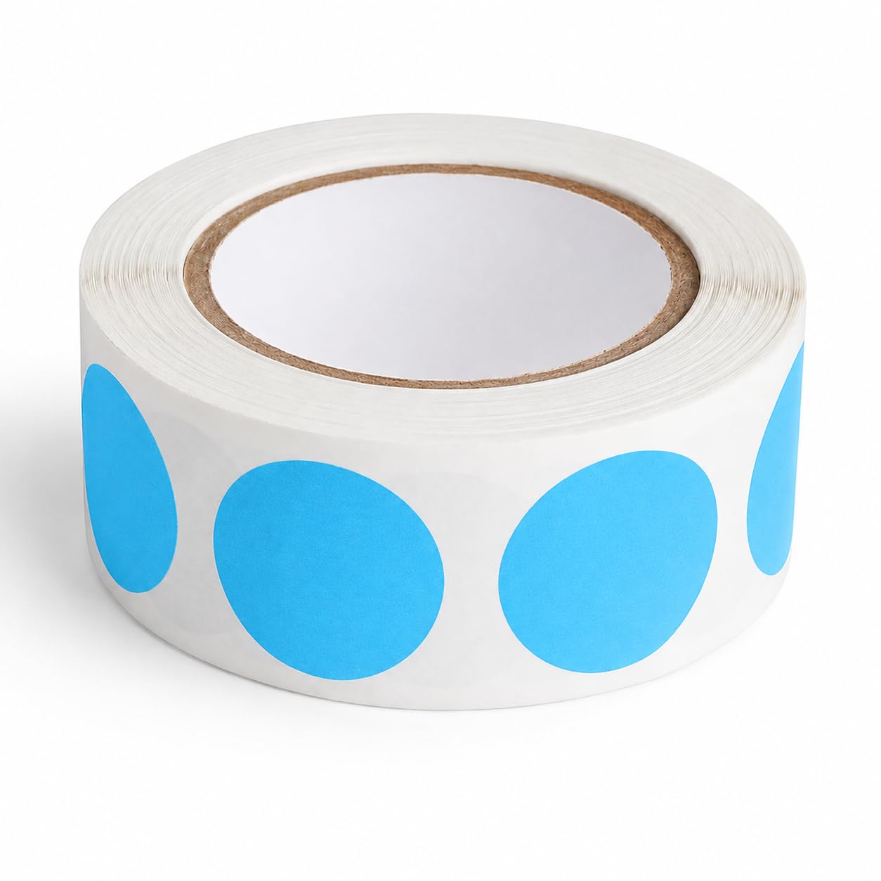 Round Inventory Labels by Glownary – 0.75 Inches, Semi-gloss Paper, Sky Blue, Pack of 500, Model 323sb34bc