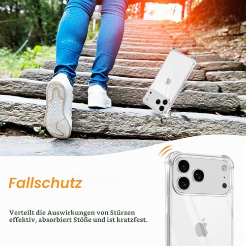 Pnakqil Handyband für iPhone 18 Pro/iPhone 17 Pro Hülle mit Band, Schwarz – Ansicht 4