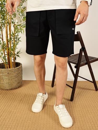 Image of Thomas Scott Men's | Solid | Cargo Shorts | Regular Fit | 100% Cotton | Above Knee | Casual Short