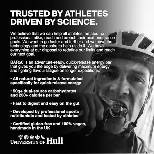 Energy Bars by Styrkr - Pack of 12 Rice Bars for Cycling & Running - Date, Almond & Dark Chocolate - Approved by Endurance Athletes - 50g of Carbs via Advanced Dual-Carb Formulation - BAR50-12x - Image 6