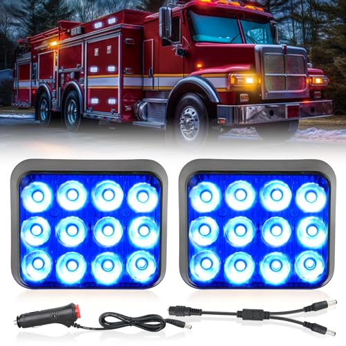 Image of Nilight 12LED Magnetic Wireless Trailer Lights 2PCS Blue
