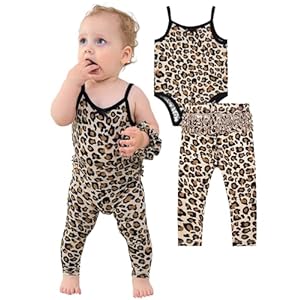 Baby Girl Summer Clothes Set Sleeveless Bodysuit and Ruffled Leggings Pants Set, Viscose from Bamboo