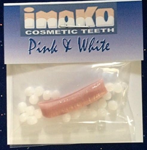 Imako Cosmetic Teeth Extras (Pink and White Fitting Material)- 2 Pack