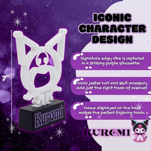Image of Silver Buffalo Sanrio Hello Kitty Kuromi Mood Lighting, Neon Light Lamp