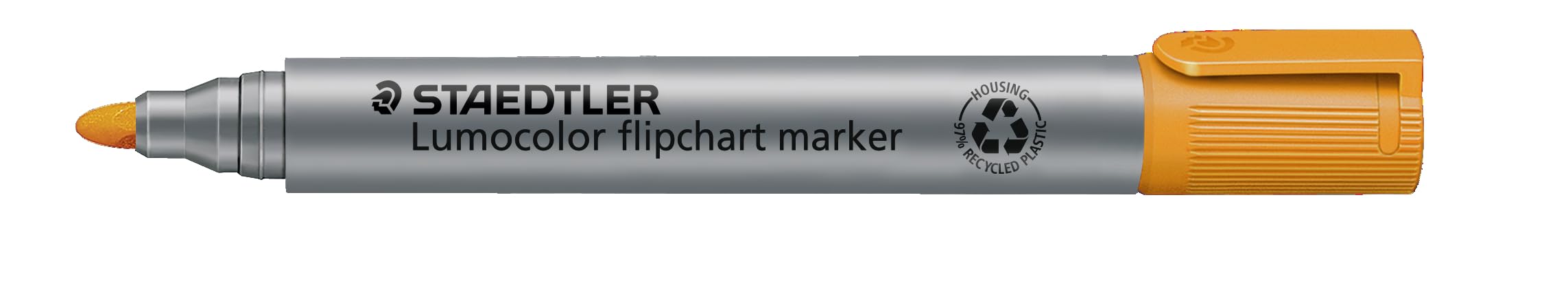 Staedtler Lumocolor Flipchart Marker 356-4 Bullet Tip - Orange (Pack of 10)