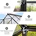 Jocisland 8x12Ft Polycarbonate Greenhouse, Heavy Duty Aluminum Frame with 2 Windows & Swing Doors, Outdoor Garden Greenhouses for Backyard, Black