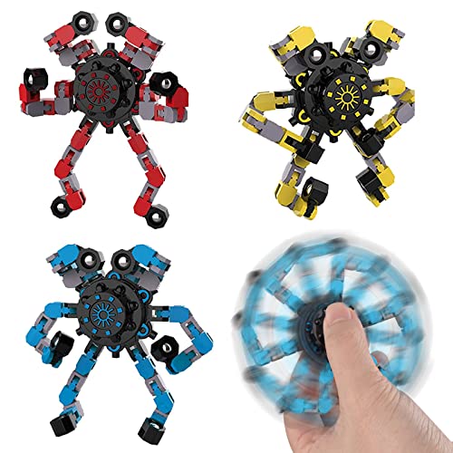 Fidget Spinners for Kids Adults Toy Fingertip Spinners Funny Transformable Finger Spinners Stress Relief Toy for Girls Boys