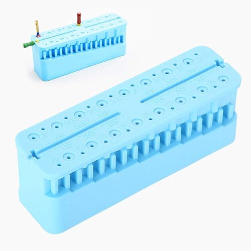 Miniatura 19 de Soporte para herramientas de medición Endo Block File Ruler, instrumentos de medición profesionales, utilizados en medición (azul oscuro) Azul